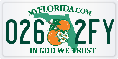 FL license plate 0262FY