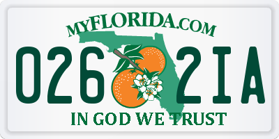 FL license plate 0262IA