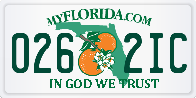 FL license plate 0262IC