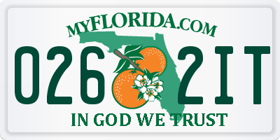 FL license plate 0262IT
