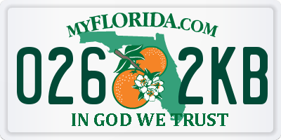 FL license plate 0262KB
