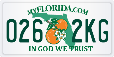 FL license plate 0262KG