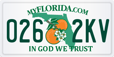 FL license plate 0262KV