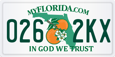 FL license plate 0262KX