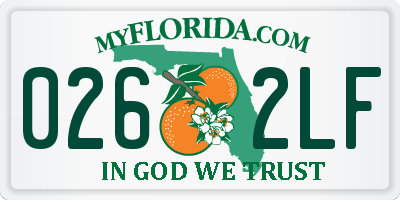 FL license plate 0262LF