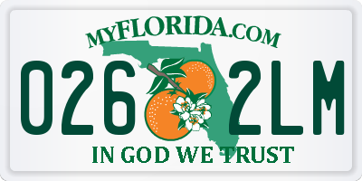 FL license plate 0262LM