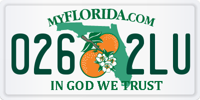 FL license plate 0262LU