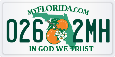 FL license plate 0262MH