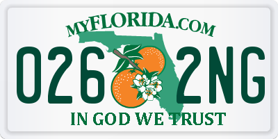 FL license plate 0262NG