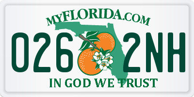 FL license plate 0262NH