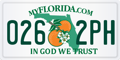 FL license plate 0262PH