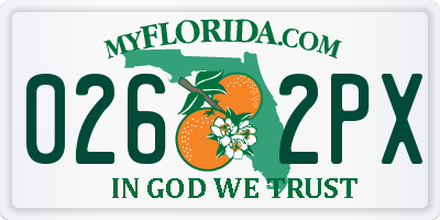 FL license plate 0262PX