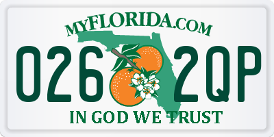 FL license plate 0262QP