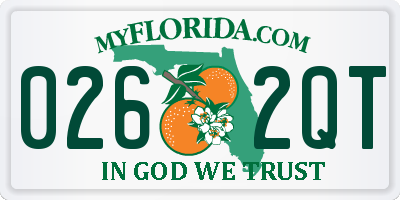 FL license plate 0262QT