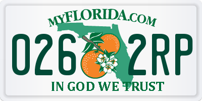 FL license plate 0262RP