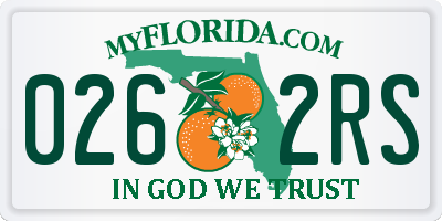 FL license plate 0262RS