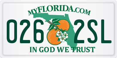 FL license plate 0262SL