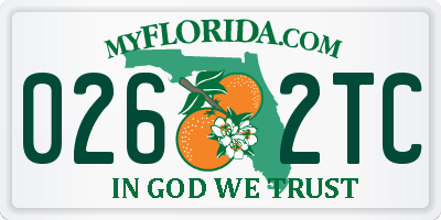 FL license plate 0262TC