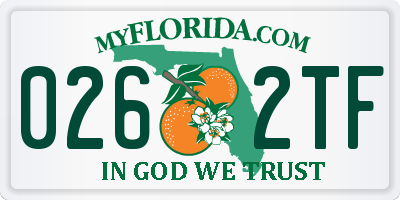FL license plate 0262TF