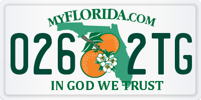 FL license plate 0262TG