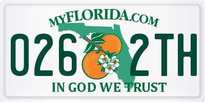 FL license plate 0262TH