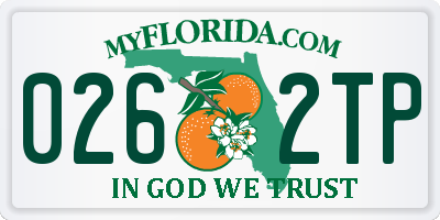 FL license plate 0262TP