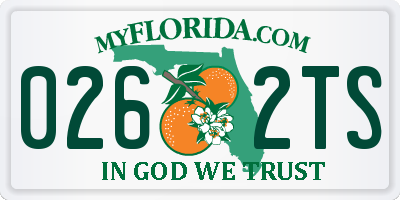 FL license plate 0262TS