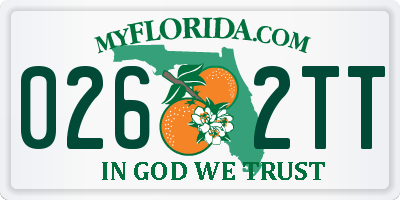 FL license plate 0262TT