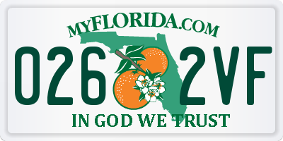 FL license plate 0262VF