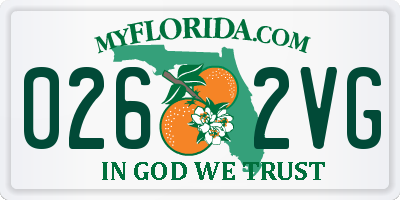 FL license plate 0262VG