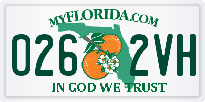 FL license plate 0262VH