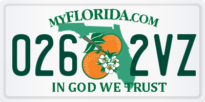 FL license plate 0262VZ