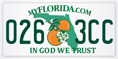 FL license plate 0263CC