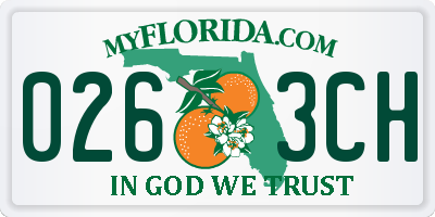 FL license plate 0263CH