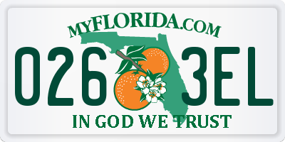 FL license plate 0263EL