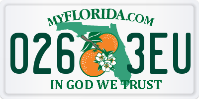 FL license plate 0263EU