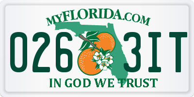 FL license plate 0263IT