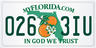 FL license plate 0263IU