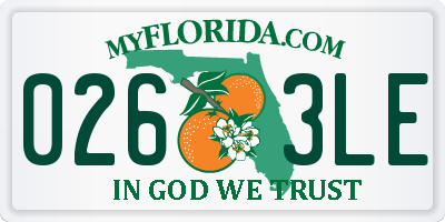 FL license plate 0263LE