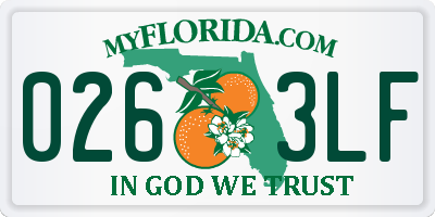FL license plate 0263LF