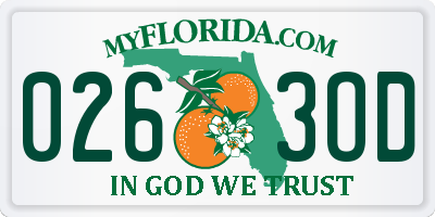 FL license plate 0263OD