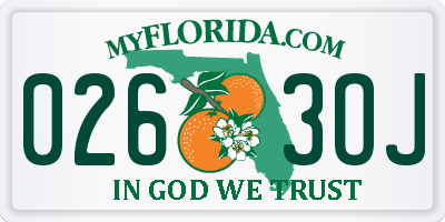 FL license plate 0263OJ