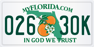 FL license plate 0263OK