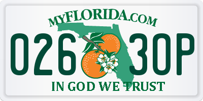 FL license plate 0263OP