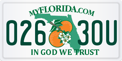 FL license plate 0263OU