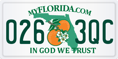 FL license plate 0263QC