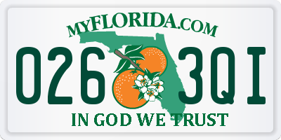 FL license plate 0263QI