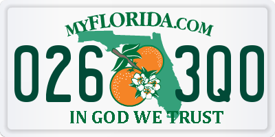 FL license plate 0263QO