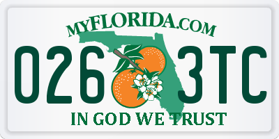 FL license plate 0263TC