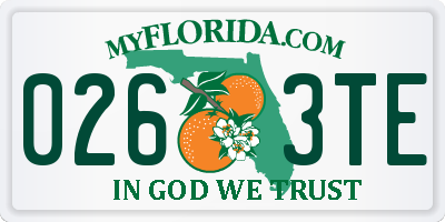 FL license plate 0263TE
